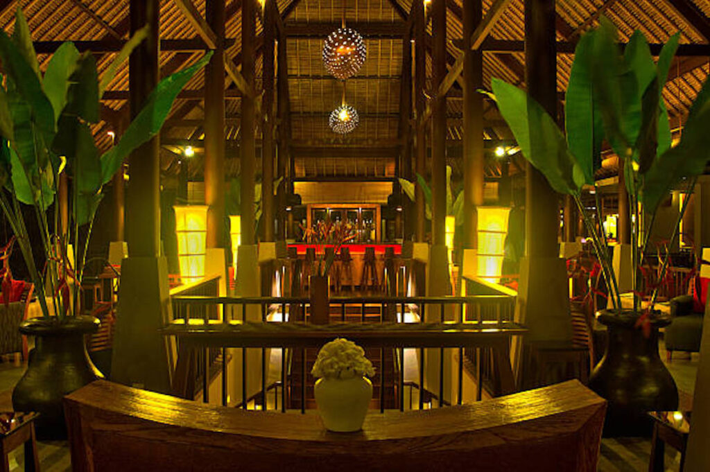 lobby at resort in Bali